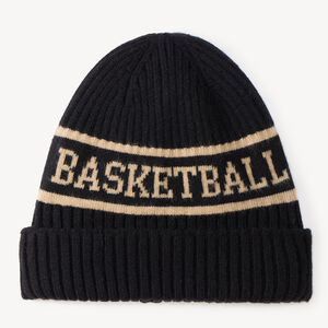 Bonnet côtelé garçon à motifs sport 