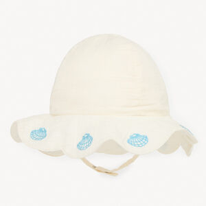 Bob en tubique avec broderie coquillages pour bébé fille 