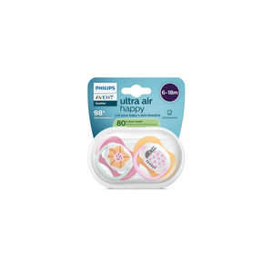Lot de 2 sucettes silicone 6-18M Ultra Air décorées (lot aléatoire) 