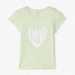 T-shirt manches courtes à print pailleté pour fille 