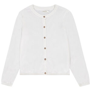 Gilet en tricot uni avec boutons pailletés pour fille 