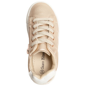 Baskets dorées à étoiles pailletées pour enfant fille 