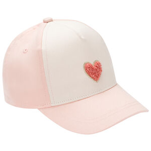 Casquette à patch cœur en bouclettes pour bébé fille 