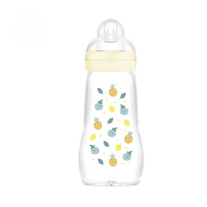 Biberon en verre moyen 0/6 mois 260 ml - Débit 2 