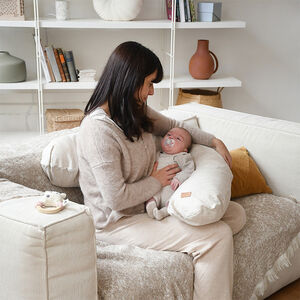 Coussin d'allaitement Big Flopsy avec housse en lin naturel 