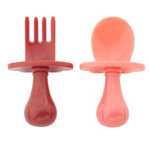 Lot de 2 couverts ergonomiques montessori Yummix - Rose 