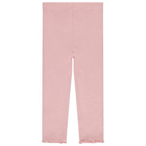 Caleçon uni côtelé avec boutons pour bébé fille 