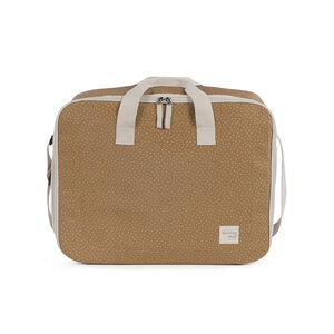 Valise bébé de maternité à pois Poppy cannelle 