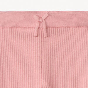 Caleçon en tricot côte unie avec nœud décoratif pour fille 