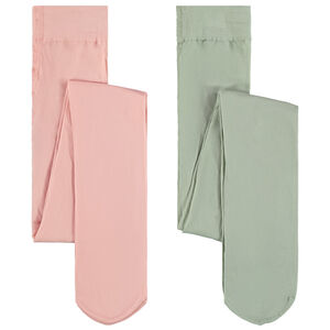 Lot de 2 collants fins unis pour fille 