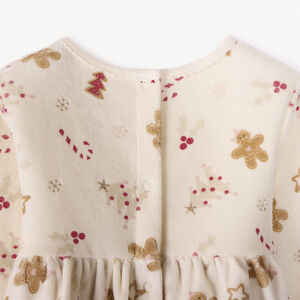 Dors-bien de Noël en velours effet 2 en 1 pour bébé fille 