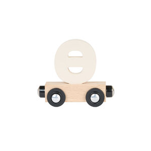 Lettre "THETA" wagon en bois - bleu 