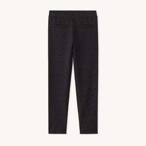 Legging fille à strass et détails façon poches devant 