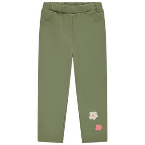 Caleçon uni avec patch bouclettes brodé pour bébé fille 