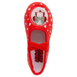 Chaussons bas en velours à pois all-over 