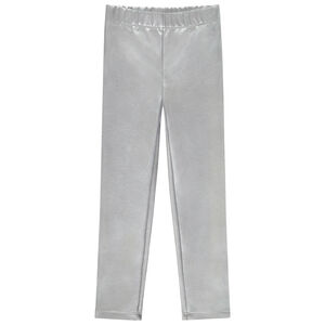 Legging argenté en similicuir pour fille 
