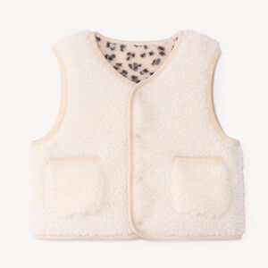 Gilet sans manches fille imprimé léopard 