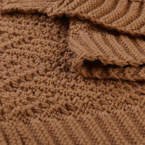 Couverture en tricot sweet caramel 75 x 100 cm 