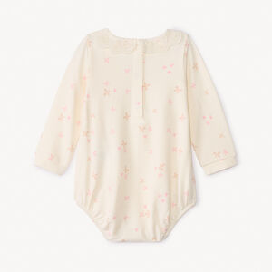 Body manches longues à col claudine brodée pour bébé fille 