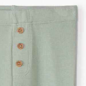 Caleçon uni côtelé avec boutons pour bébé fille 