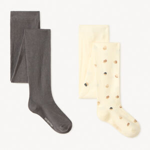 Lot de 2 paires de collants épais pour fille 