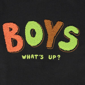 T-shirt manches longues patchs bouclettes pour garçon 