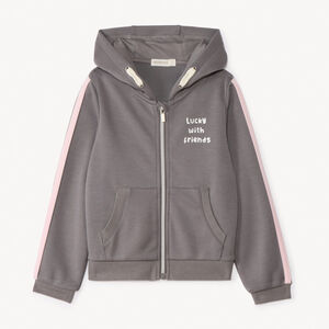 Gilet en scuba printé avec capuche pour fille 