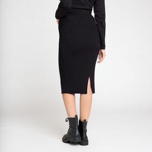 Jupe longue moulante à fente pour femme 