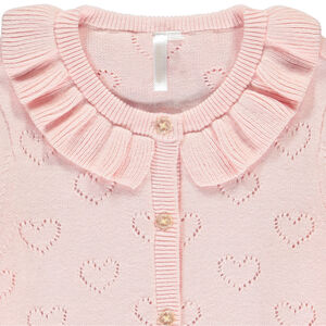 Gilet manches longues en tricot fantaisie pour bébé fille  