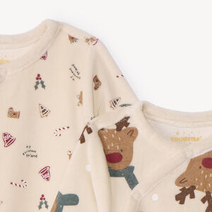 Lot de 2 dors-bien de Noël en velours pour bébé avec ouvertures différentes selon l'âge 