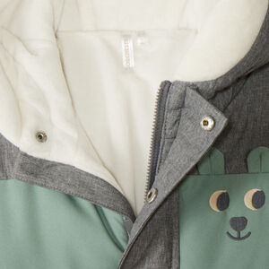 Combi-pilote déperlante et doublée pour bébé garçon avec finitions différentes selon l'âge 