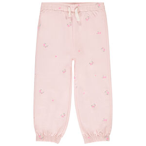 Jogging molleton forme boule à broderies pour bébé fille 