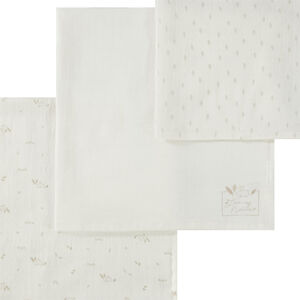 Lot de 3 langes en gaze de coton pour bébé 