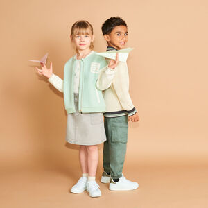 Gilet style teddy en molleton broderie fantaisie pour fille 
