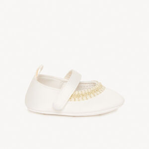 Babies en satin de cérémonie avec broderie pour bébé fille 