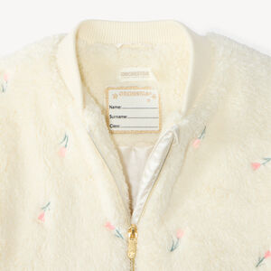 Veste en sherpa brodée fille 