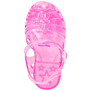 Sandales de plage transparentes rosées pour fille 