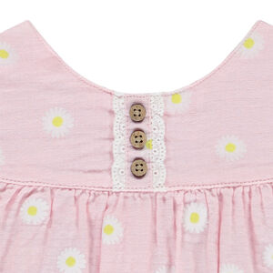 Robe manches longues imprimé marguerites pour bébé fille 