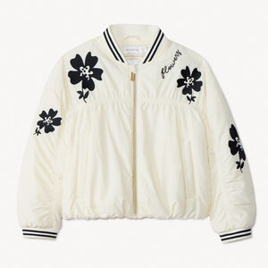 Bombers en toile effet froissé à fleurs pour fille 