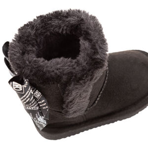 Demi-bottes fourrées avec noeuds au dos pour enfant fille 