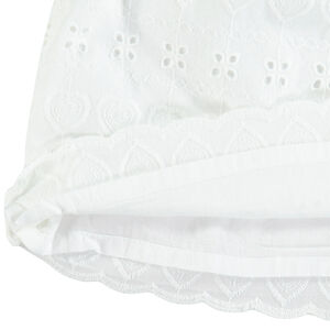 Top en broderie anglaise à bretelles volantées 