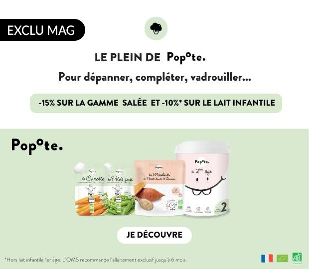 Le plein de Popote -15% sur la gamme salée et -10% sur le lait infantile