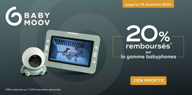 Jusqu'au 15 novembre -20% remboursés* sur la gamme babyphones de Babymoov - J'en profite