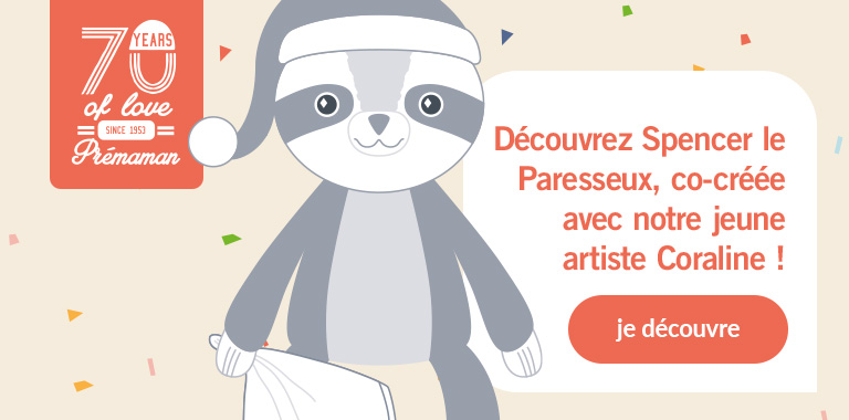 Découvrez Spencer le Paresseux, co-créée avec notre jeune artiste Coraline !
