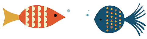 Découpe et coloris tes poissons