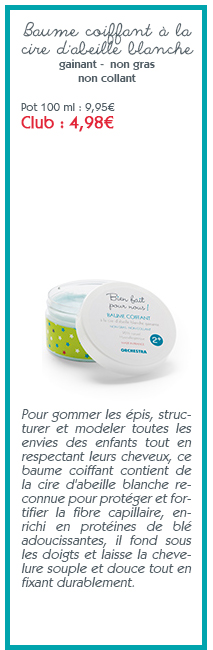 Baume coiffant cire abeille Orchestra