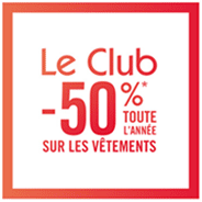 Remise Club Orchestra -50% sur les vêtements toute l'année pour les membres du Club