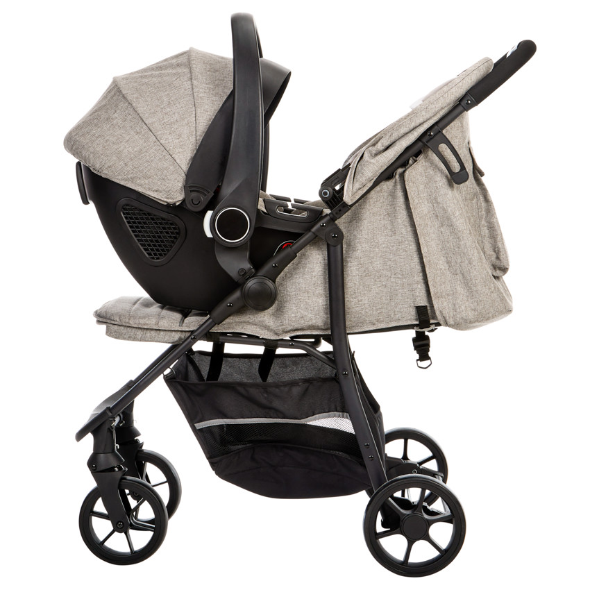 Poussette trio Triade avec siège-auto et nacelle gris - Gris (Babycare) - Image 4