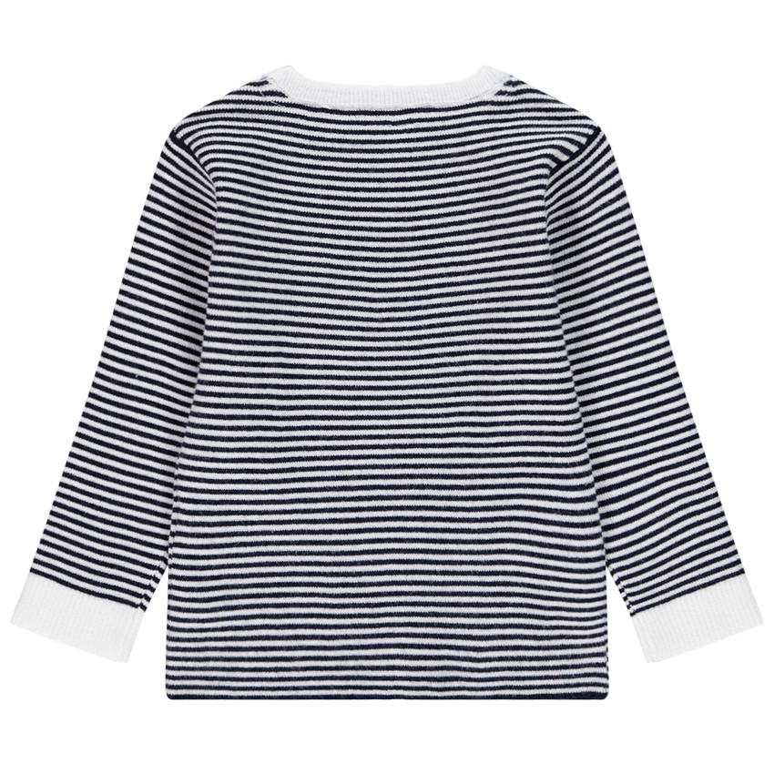 Sweat rayé en tricot motif bateau pour bébé garçon 