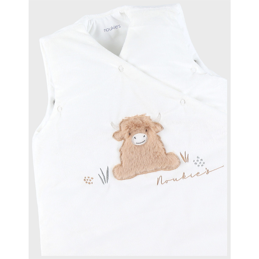 Gigoteuse veloudoux sans manches 70cm Fluffy Ecru  